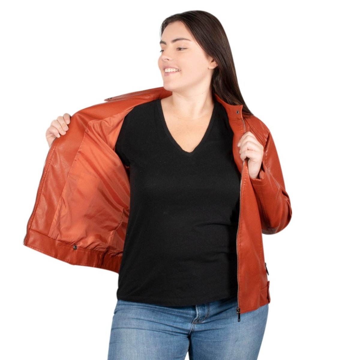 Chamarra de Vinipiel Lifestyle Mujer Plus Size - Greenlander