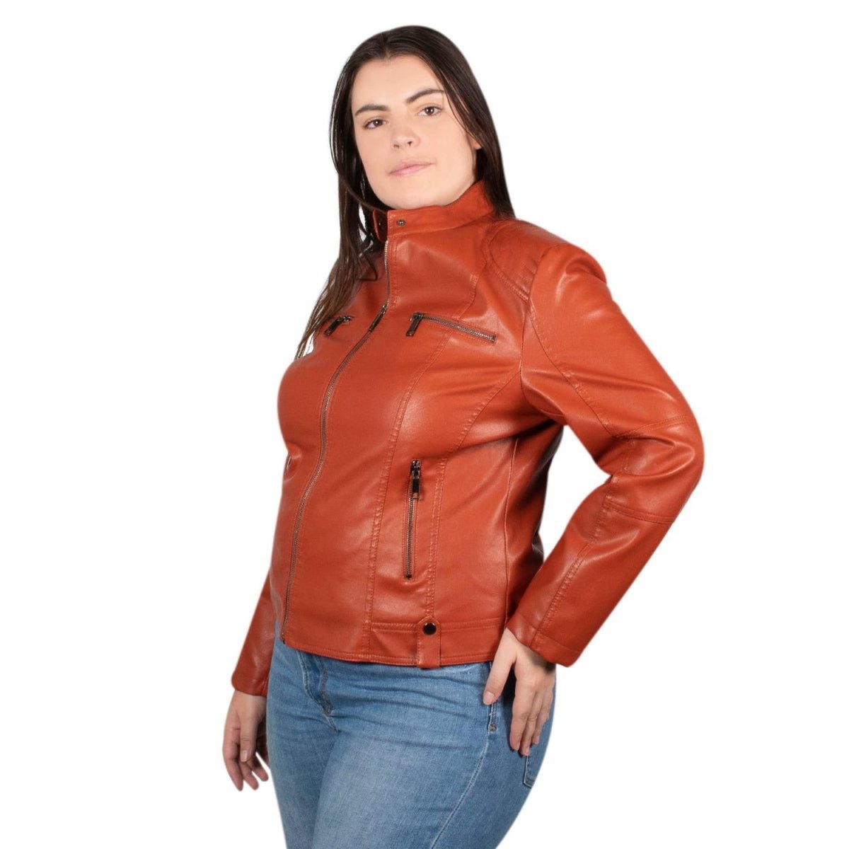 Chamarra de Vinipiel Lifestyle Mujer Plus Size - Greenlander