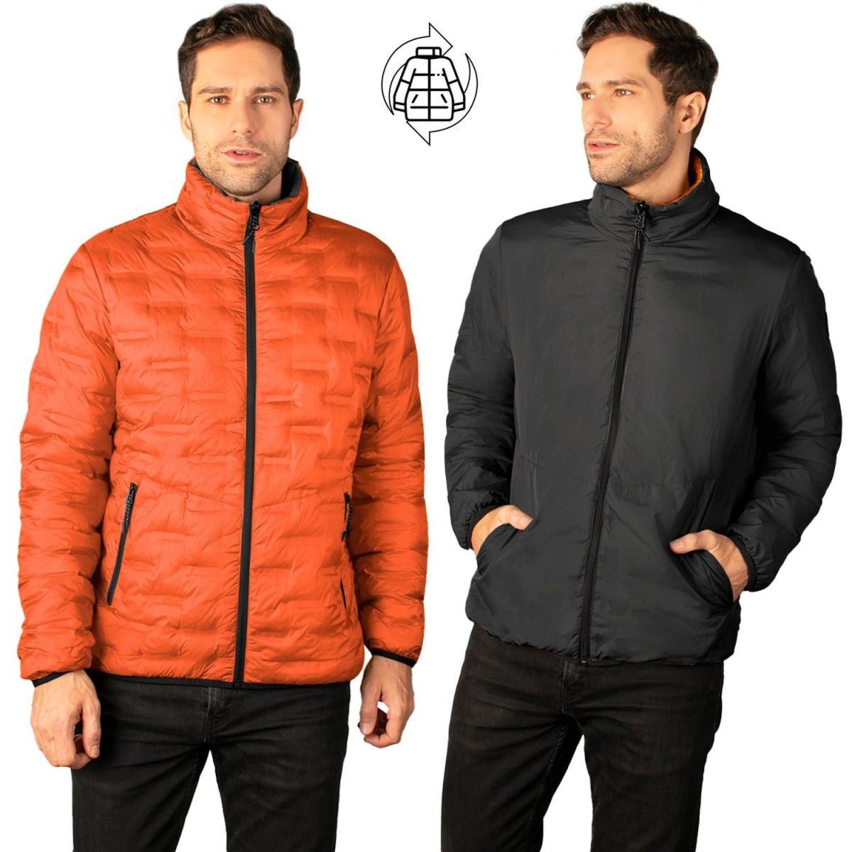 Chamarra Doblevista Capitonada Con Termo Sellado Greenlander Hombre - Greenlander