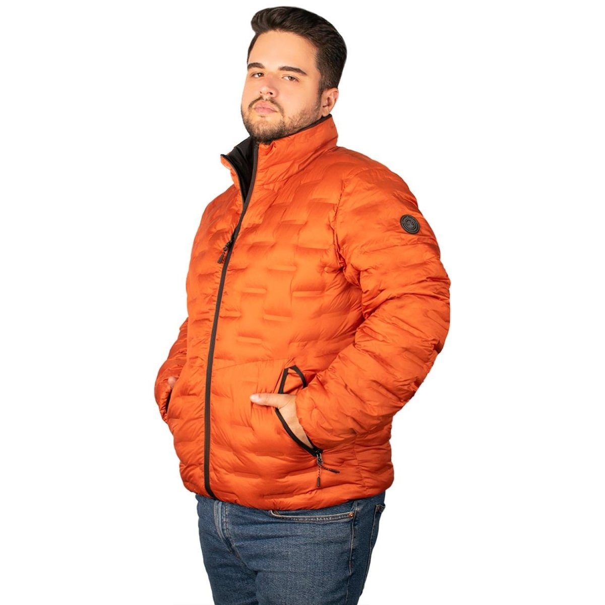 Chamarra Doblevista Capitonada Con Termo Sellado Greenlander Hombre Plus Size - Greenlander