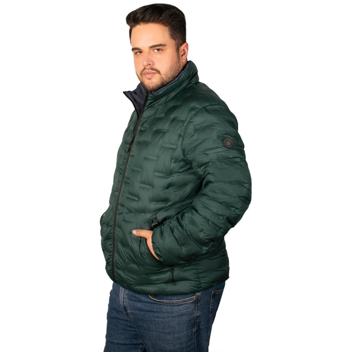 Chamarra Doblevista Capitonada Con Termo Sellado Greenlander Hombre Plus Size - Greenlander