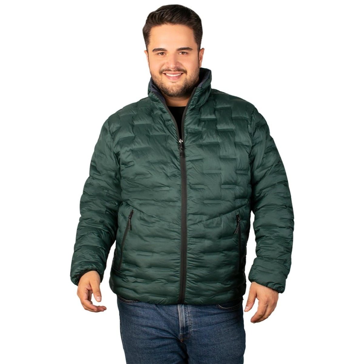 Chamarra Doblevista Capitonada Con Termo Sellado Greenlander Hombre Plus Size - Greenlander