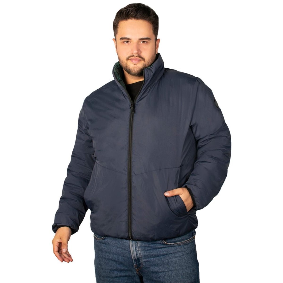 Chamarra Doblevista Capitonada Con Termo Sellado Greenlander Hombre Plus Size - Greenlander