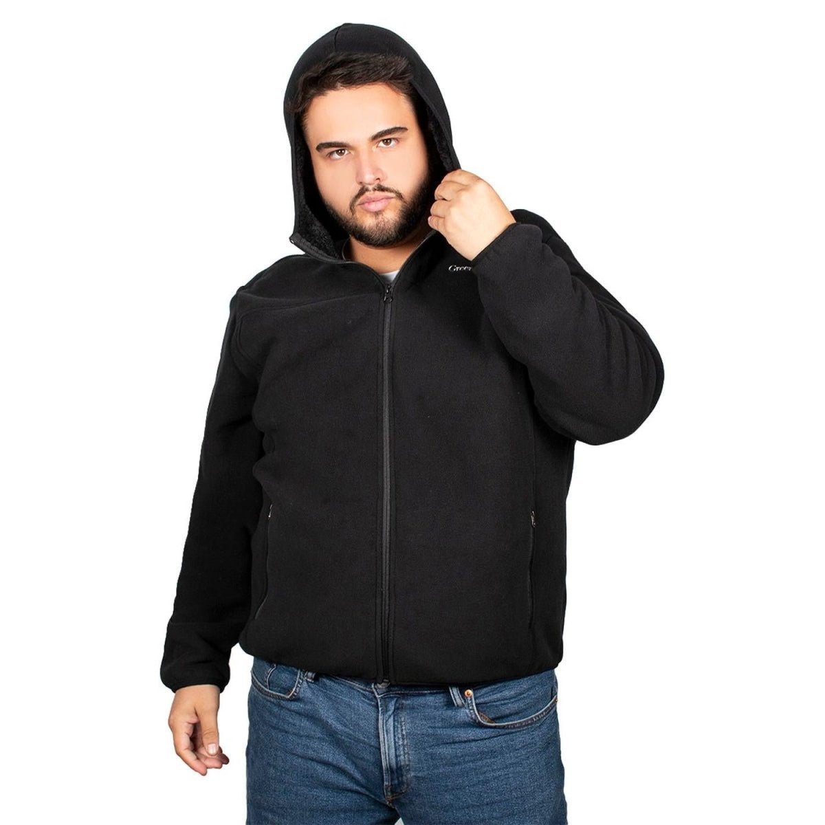 Chamarra Fleece Con Gorro Fijo Greenlander Hombre - Greenlander