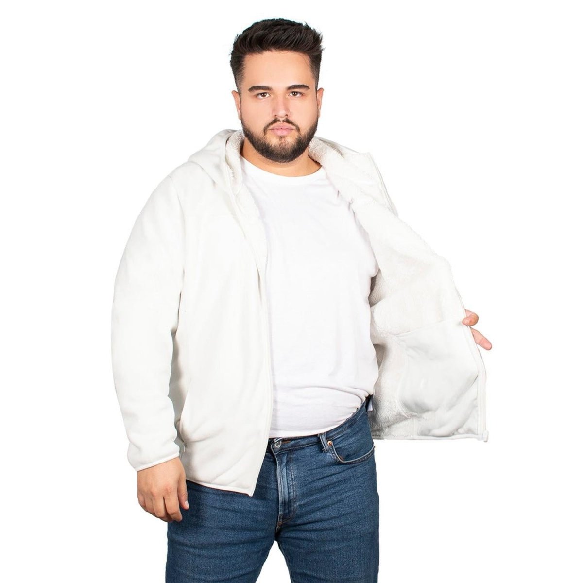 Chamarra Fleece Con Gorro Fijo Greenlander Hombre - Greenlander