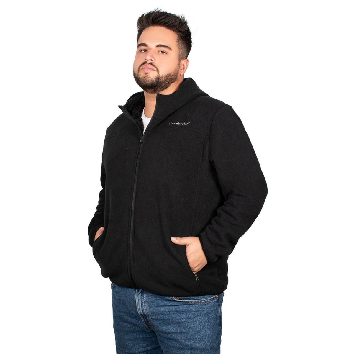 Chamarra Fleece Con Gorro Fijo Greenlander Hombre - Greenlander