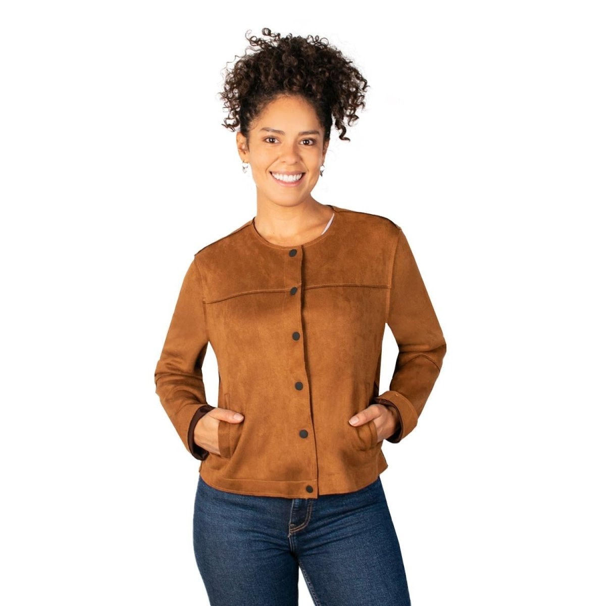 Chamarra Gamuza Botones Mujer - Greenlander