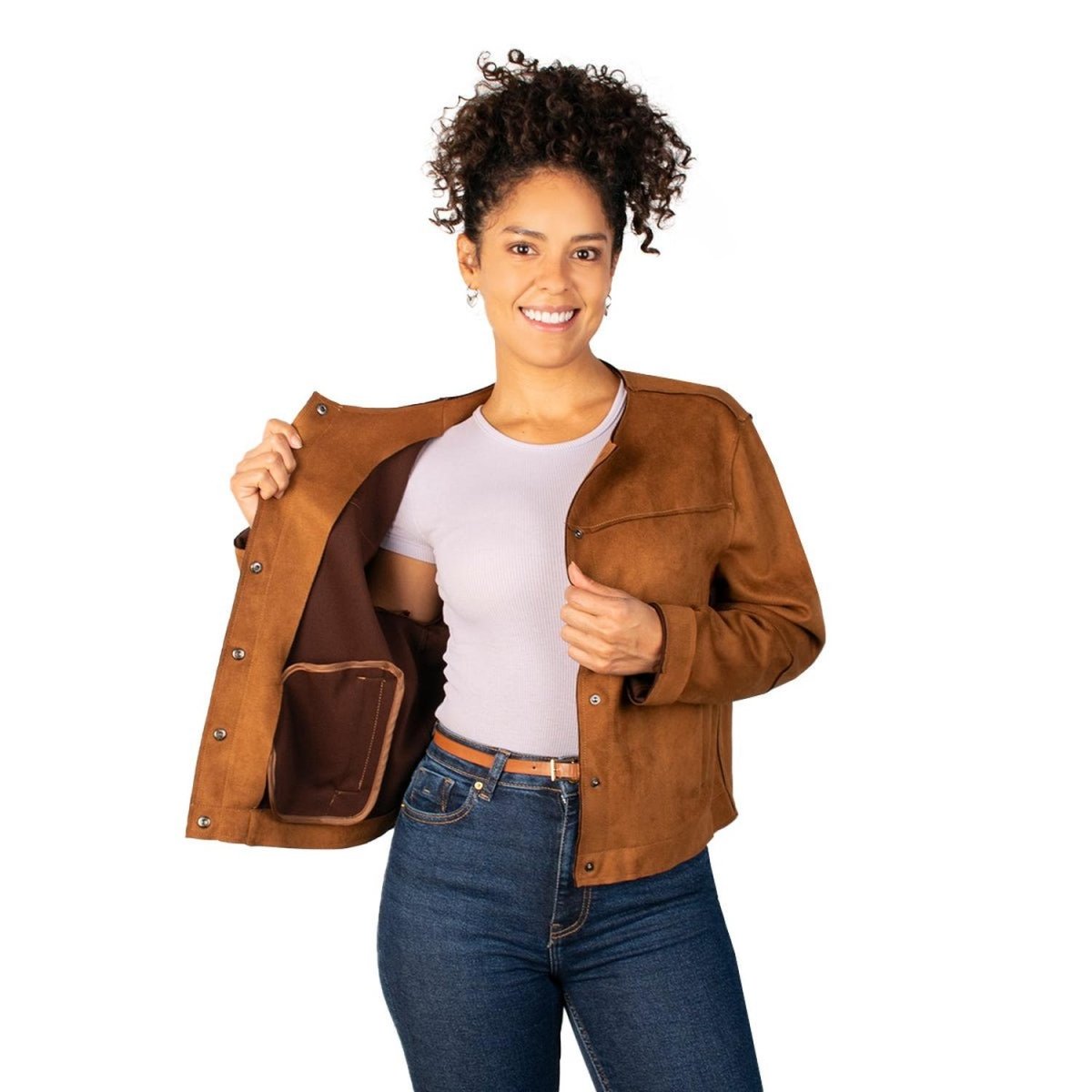 Chamarra Gamuza Botones Mujer - Greenlander