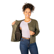 Chamarra Gamuza Botones Mujer - Greenlander