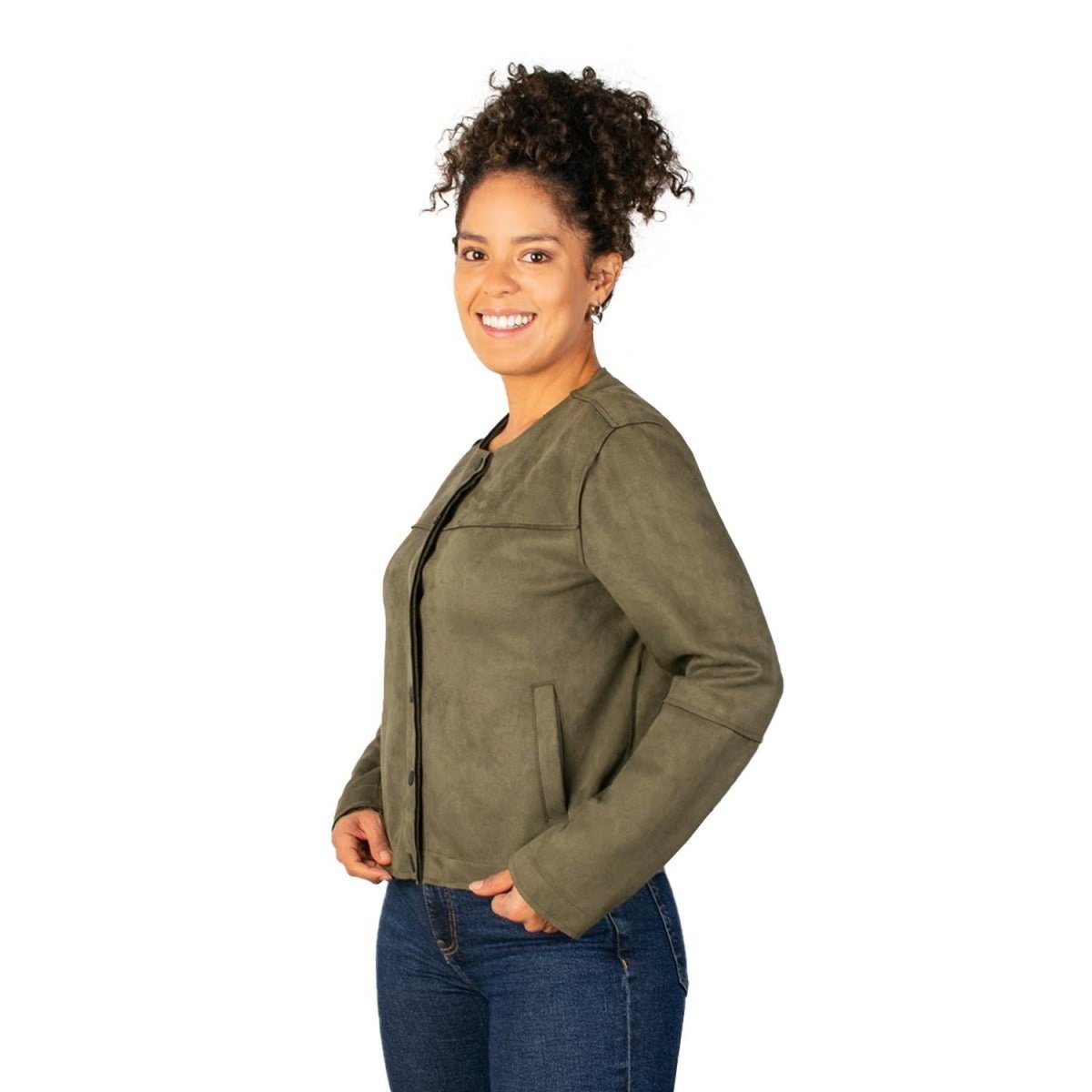 Chamarra Gamuza Botones Mujer - Greenlander