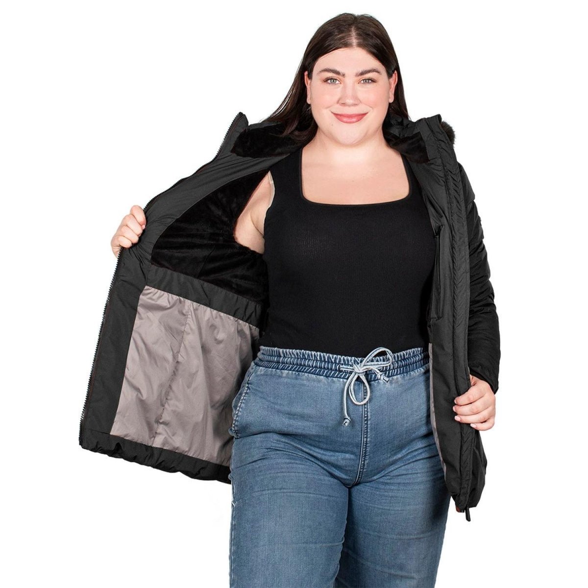 Chamarra Gorro Desmontable Mujer Premium Plus Size - Greenlander