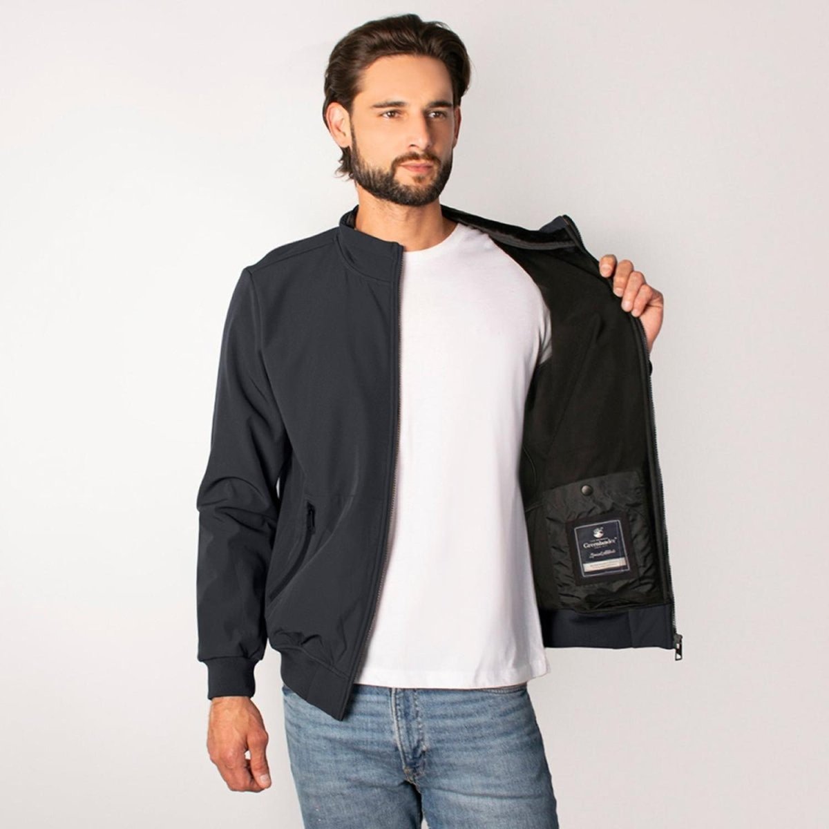 Chamarra Hombre Softshell Ligera Tipo Bomber Greenlander - Greenlander
