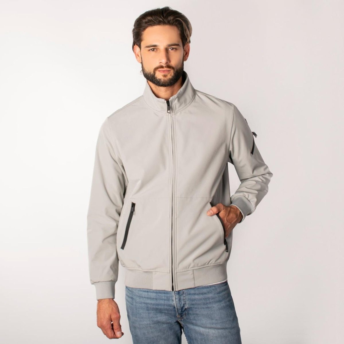 Chamarra Hombre Softshell Ligera Tipo Bomber Greenlander - Greenlander