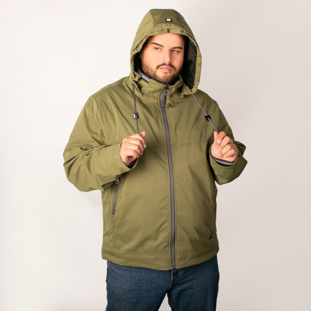 Chamarra Hombre Talla Extra Rompevientos con Forro y Gorro Desmontable Greenlander - Greenlander