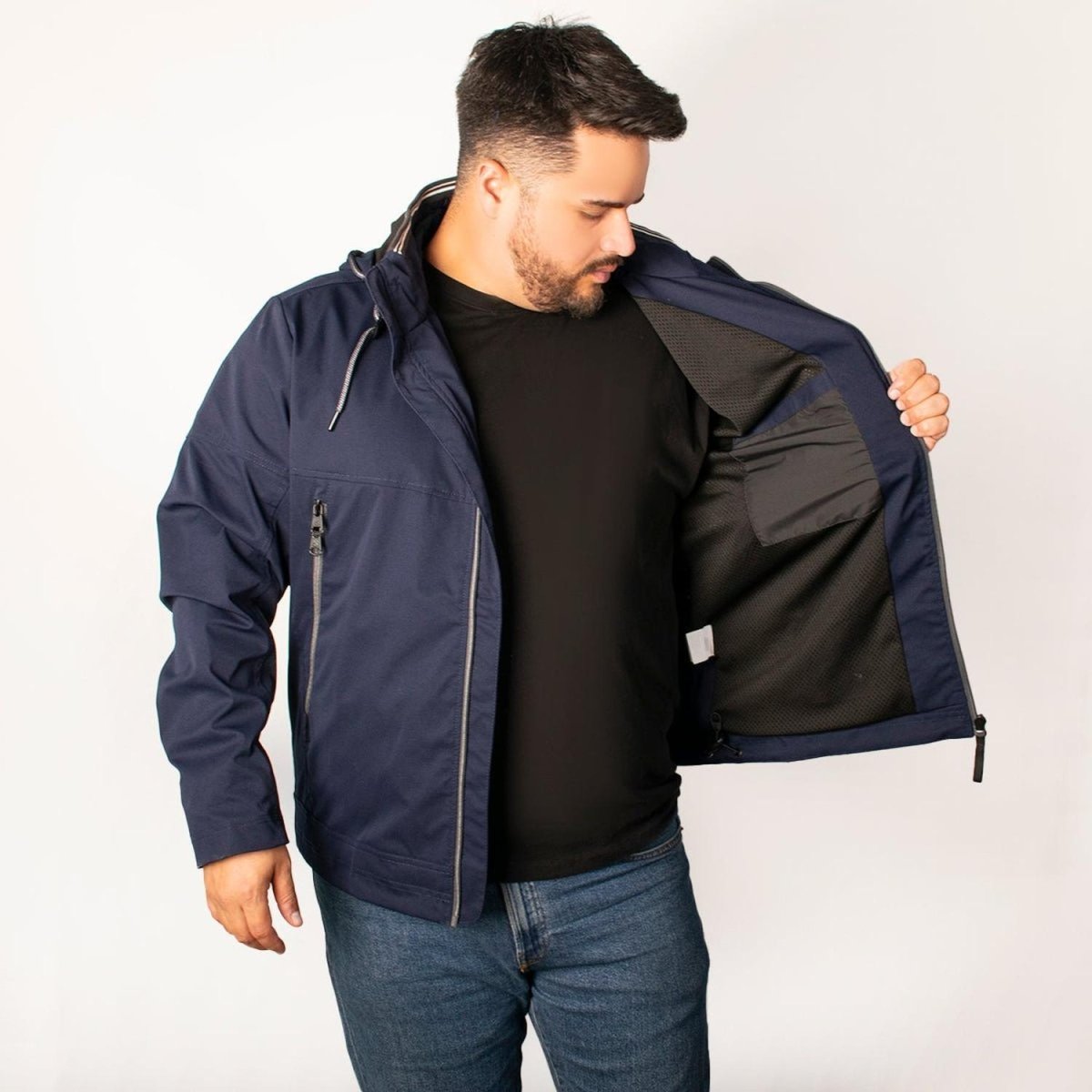 Chamarra Hombre Talla Extra Rompevientos con Forro y Gorro Desmontable Greenlander - Greenlander