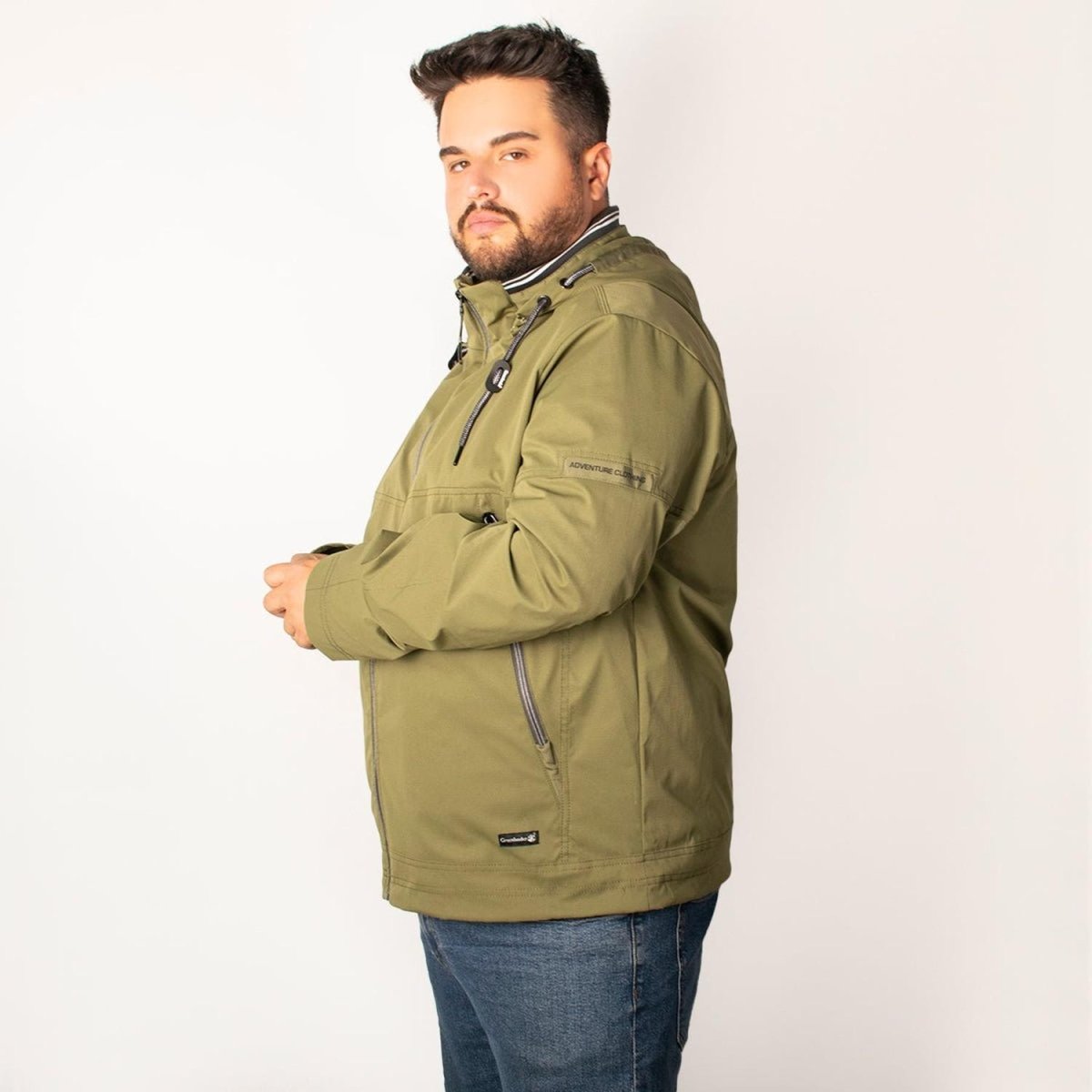 Chamarra Hombre Talla Extra Rompevientos con Forro y Gorro Desmontable Greenlander - Greenlander