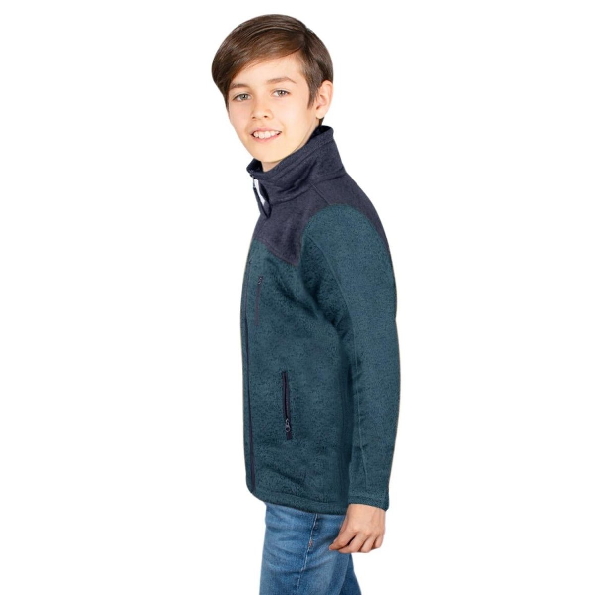 Chamarra Jaspe con Cierre Niño - Greenlander