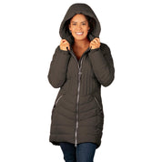 Chamarra Larga Capitonada con Gorro Desmontable para Mujer - Greenlander