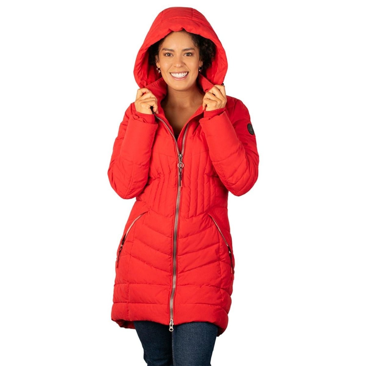 Chamarra Larga Capitonada con Gorro Desmontable para Mujer - Greenlander