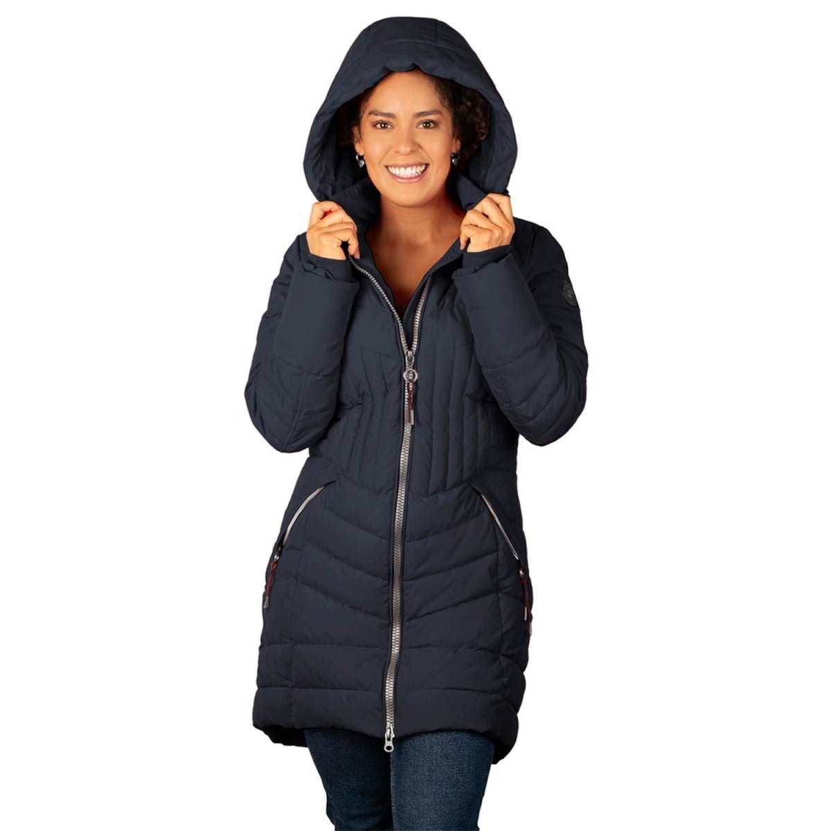 Chamarra Larga Capitonada con Gorro Desmontable para Mujer - Greenlander