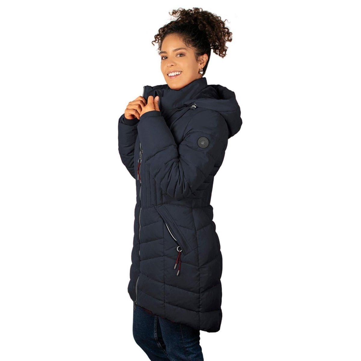 Chamarra Larga Capitonada con Gorro Desmontable para Mujer - Greenlander