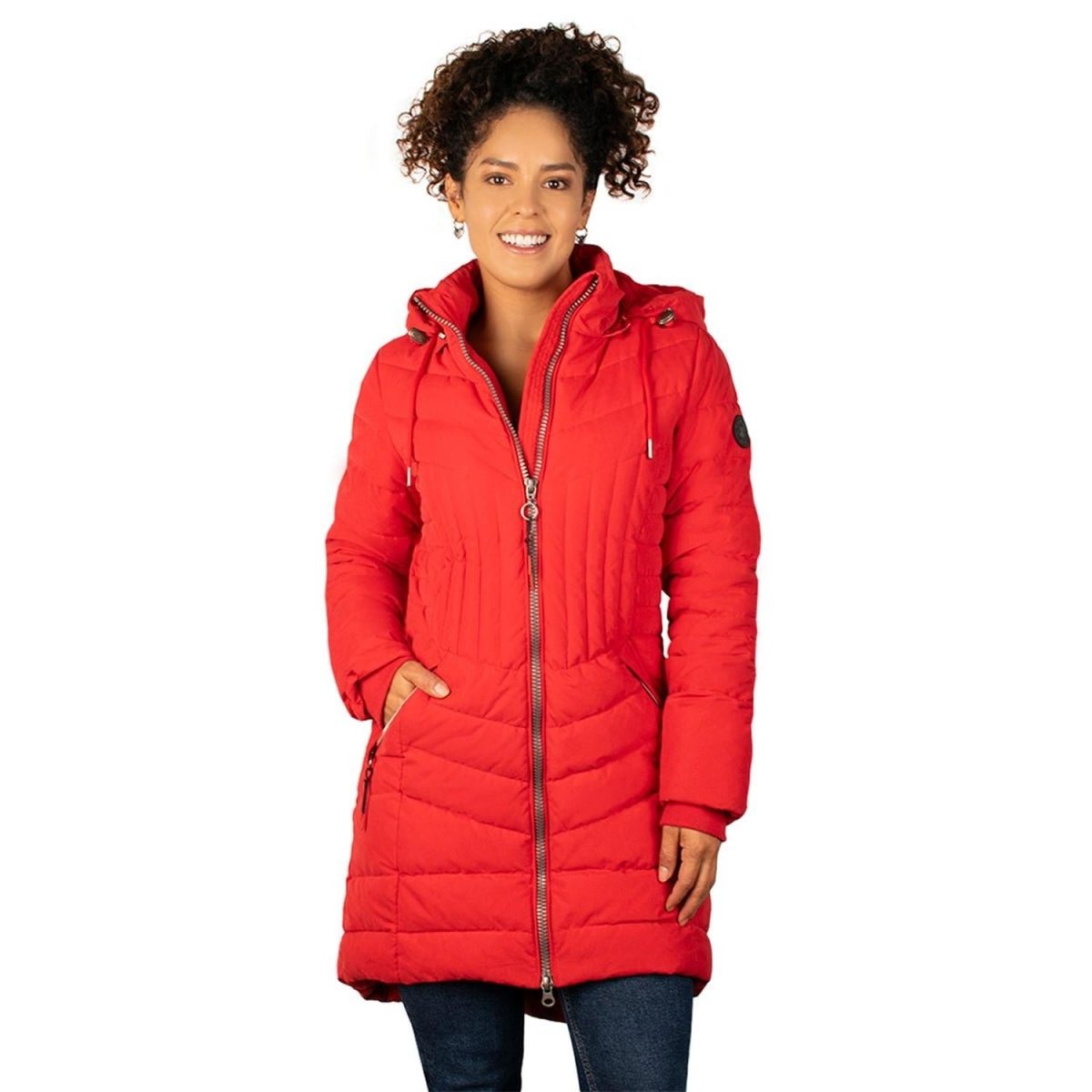 Chamarra Larga Capitonada con Gorro Desmontable para Mujer - Greenlander