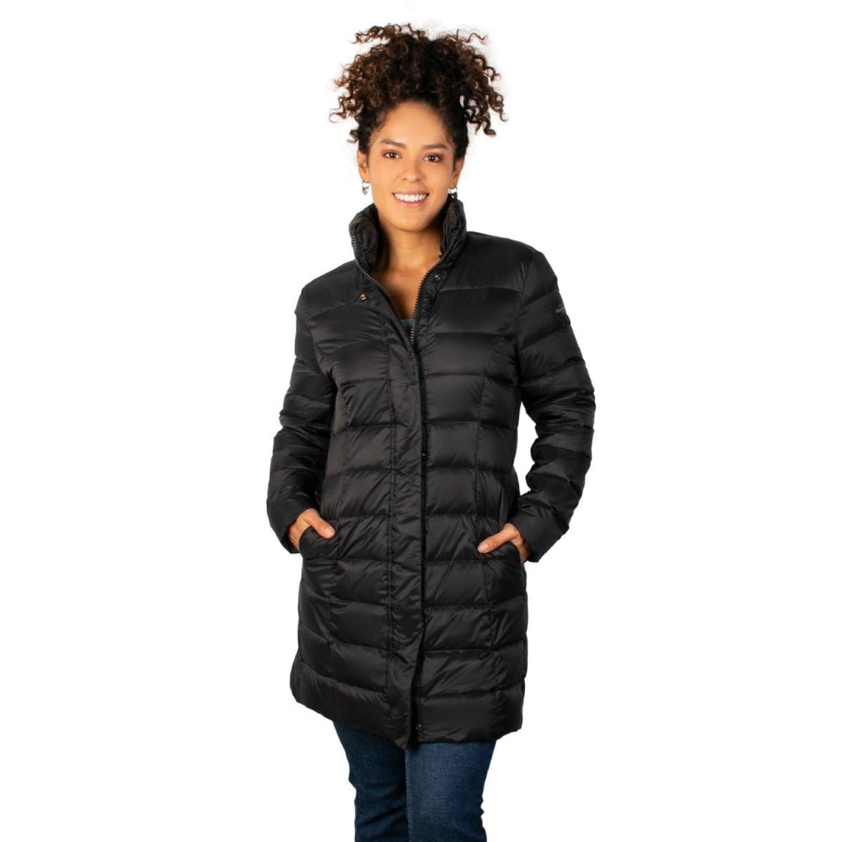 Chamarra Larga Capitonada De Pluma Mujer Greenlander - Greenlander