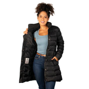 Chamarra Larga Capitonada De Pluma Mujer Greenlander - Greenlander