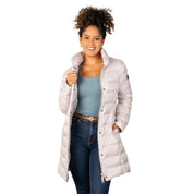 Chamarra Larga Capitonada De Pluma Mujer Greenlander - Greenlander