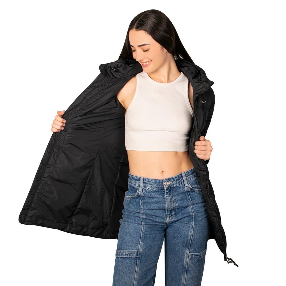 Chamarra Larga Capitonada de Pluma para Mujer - Greenlander