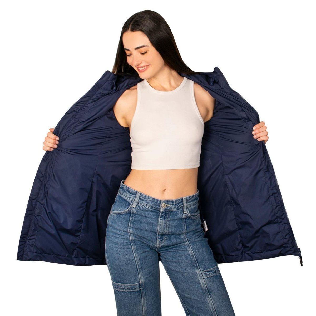 Chamarra Larga Capitonada de Pluma para Mujer - Greenlander