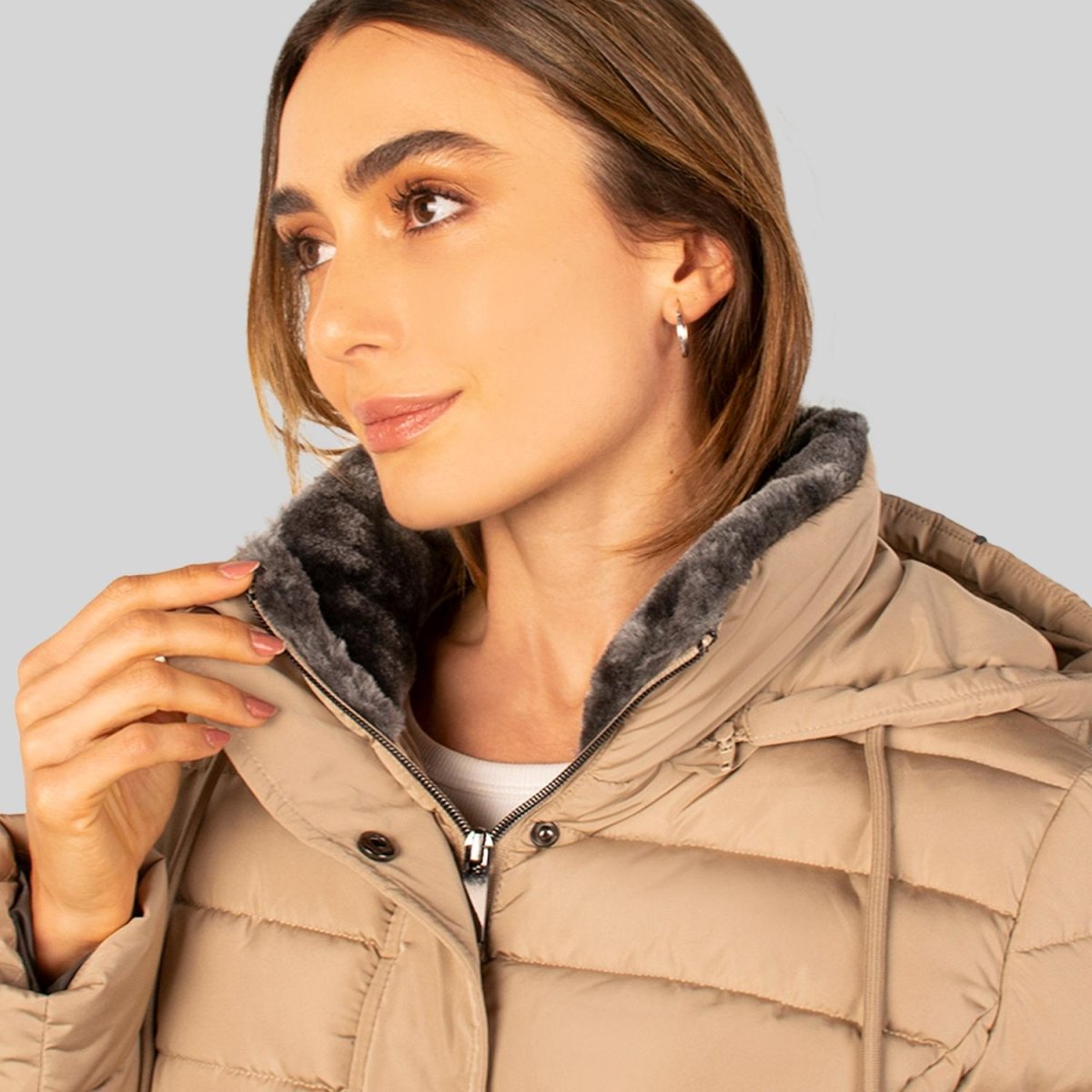 Chamarra larga capitonada para mujer con bolsillos Greenlander - Greenlander