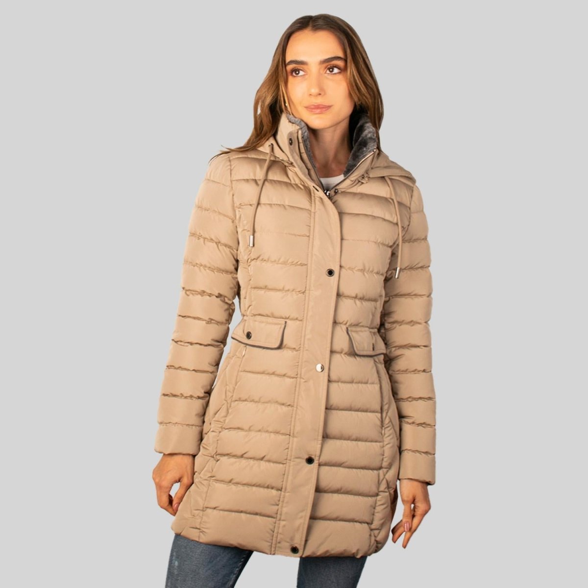 Chamarra larga capitonada para mujer con bolsillos Greenlander - Greenlander