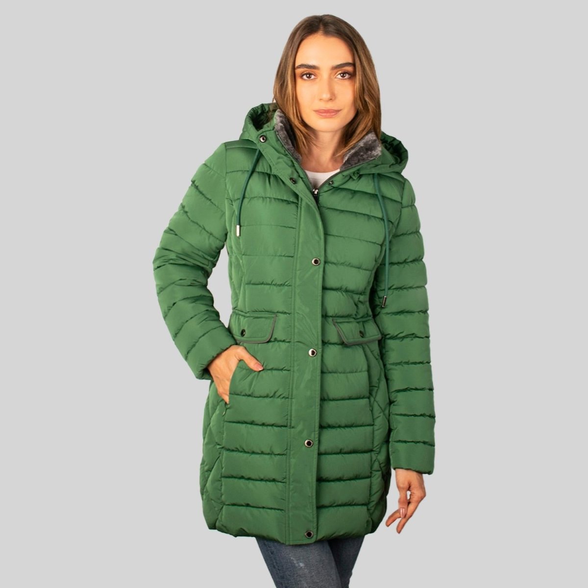 Chamarra larga capitonada para mujer con bolsillos Greenlander - Greenlander