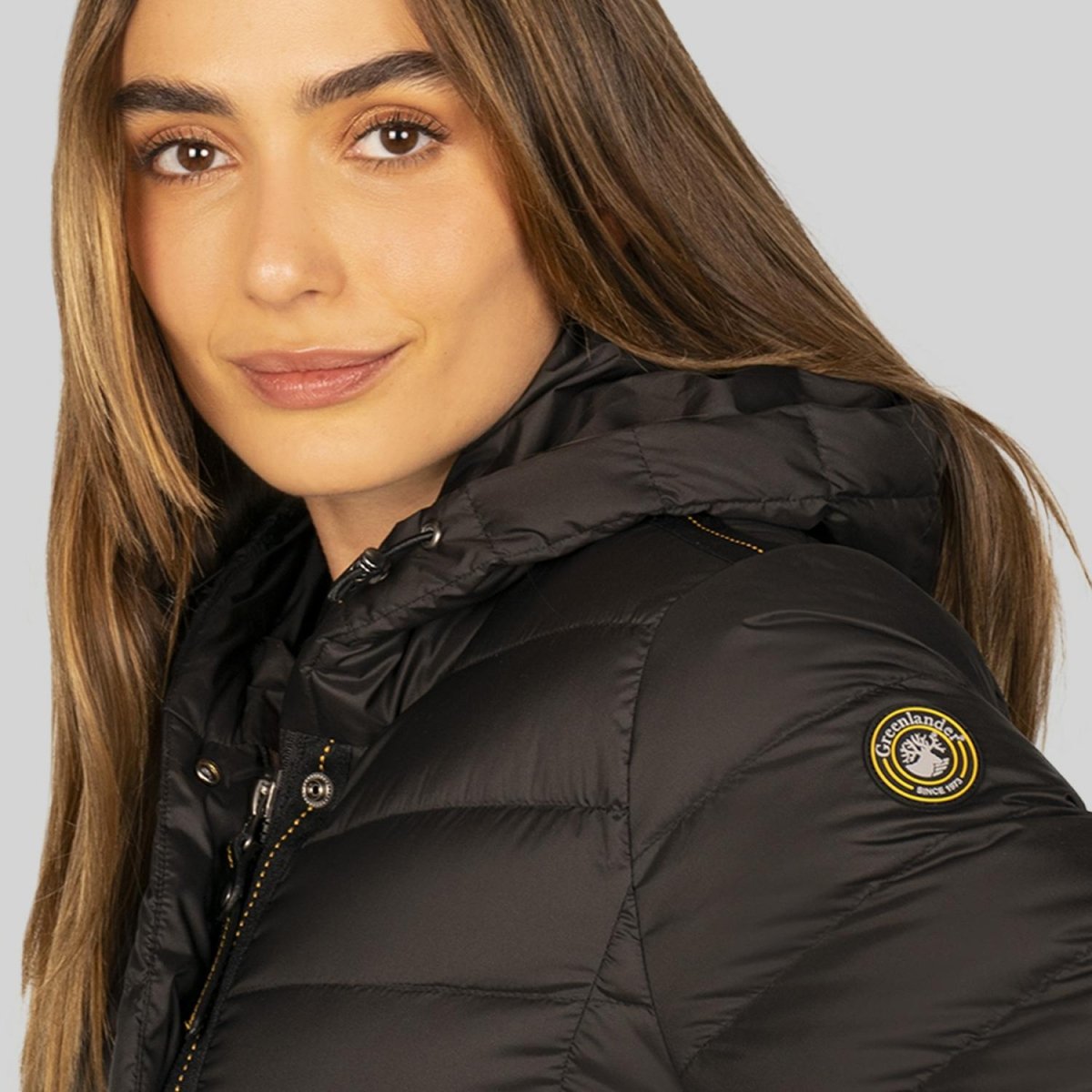 Chamarra larga capitonada para mujer con capucha Greenlander - Greenlander