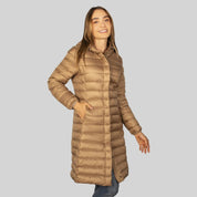 Chamarra larga capitonada para mujer con capucha Greenlander - Greenlander