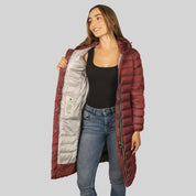 Chamarra larga capitonada para mujer con capucha Greenlander - Greenlander