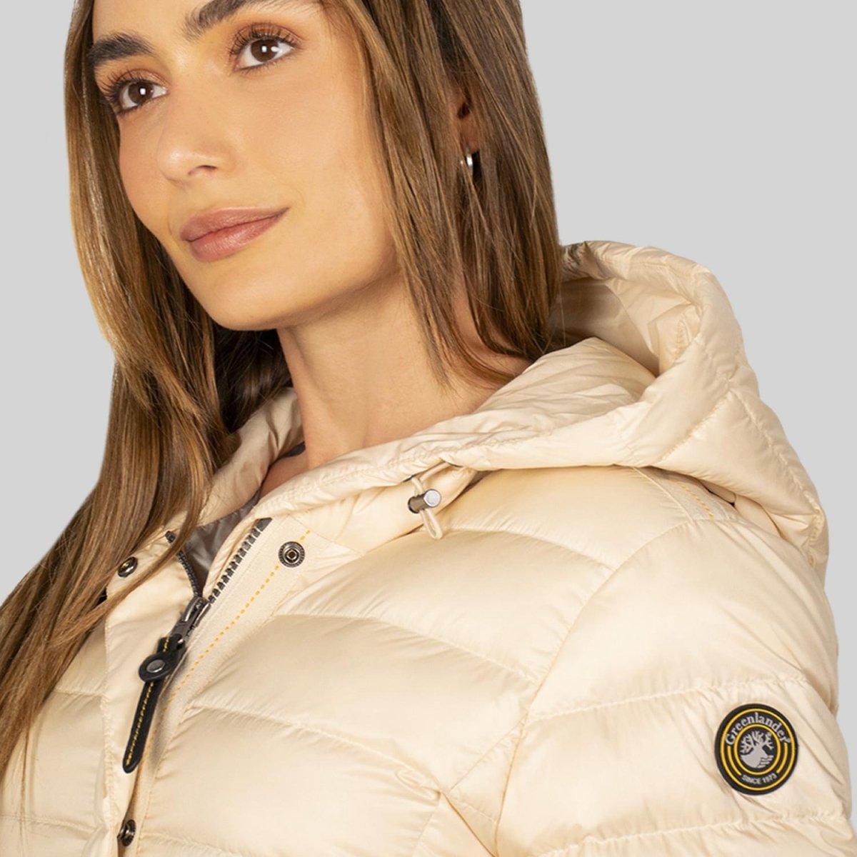 Chamarra larga capitonada para mujer con capucha Greenlander - Greenlander