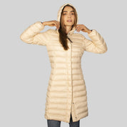 Chamarra larga capitonada para mujer con capucha Greenlander - Greenlander