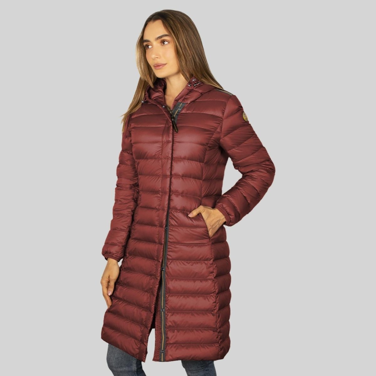 Chamarra larga capitonada para mujer con capucha Greenlander - Greenlander