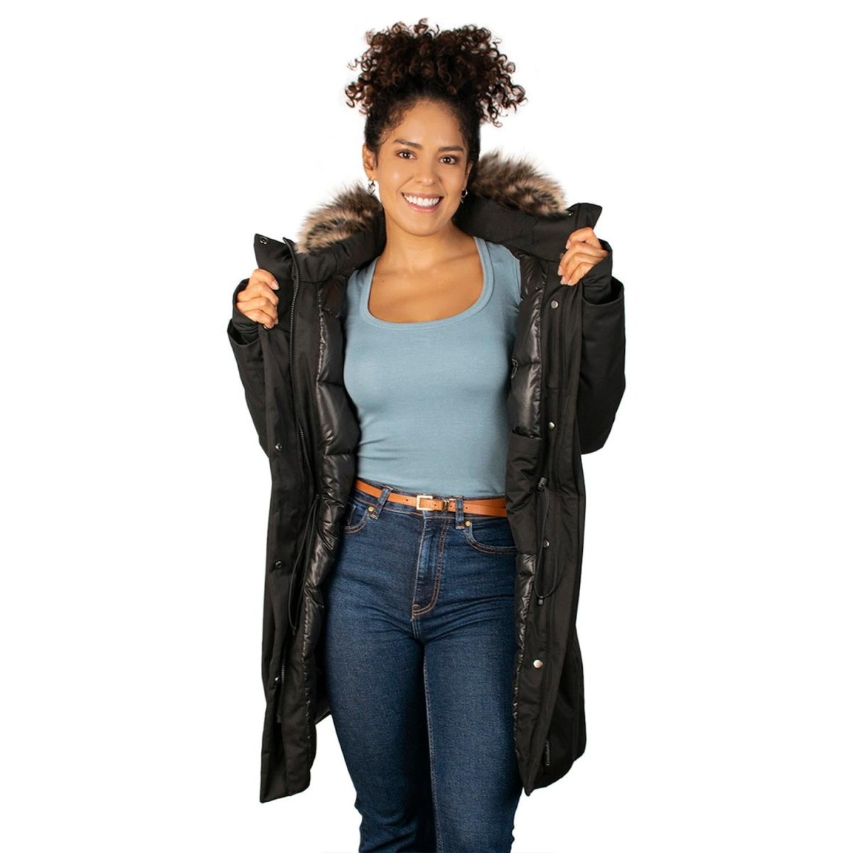 Chamarra Larga Con Fur Mujer - Greenlander