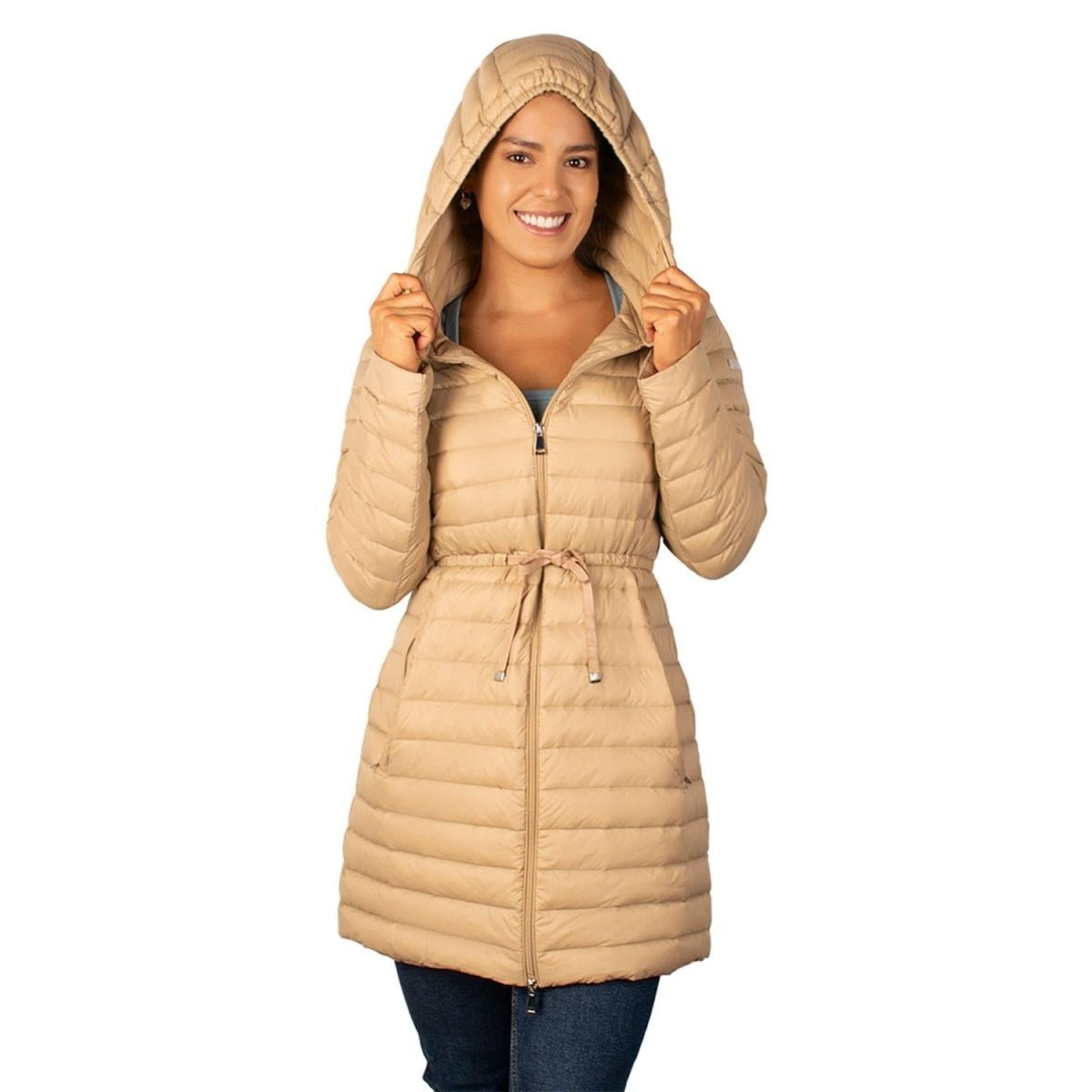 Chamarra Larga de Pluma Capitonada Con Bolsa para Empacar Greenlander Mujer - Greenlander