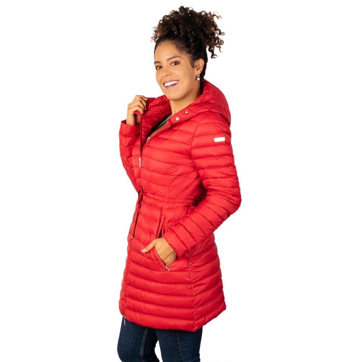 Chamarra Larga de Pluma Capitonada Con Bolsa para Empacar Greenlander Mujer - Greenlander