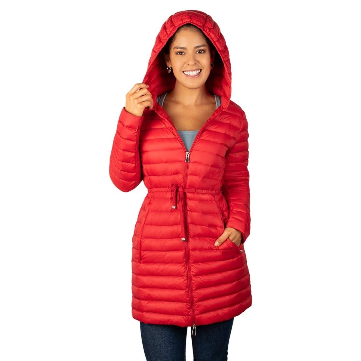 Chamarra Larga de Pluma Capitonada Con Bolsa para Empacar Greenlander Mujer - Greenlander