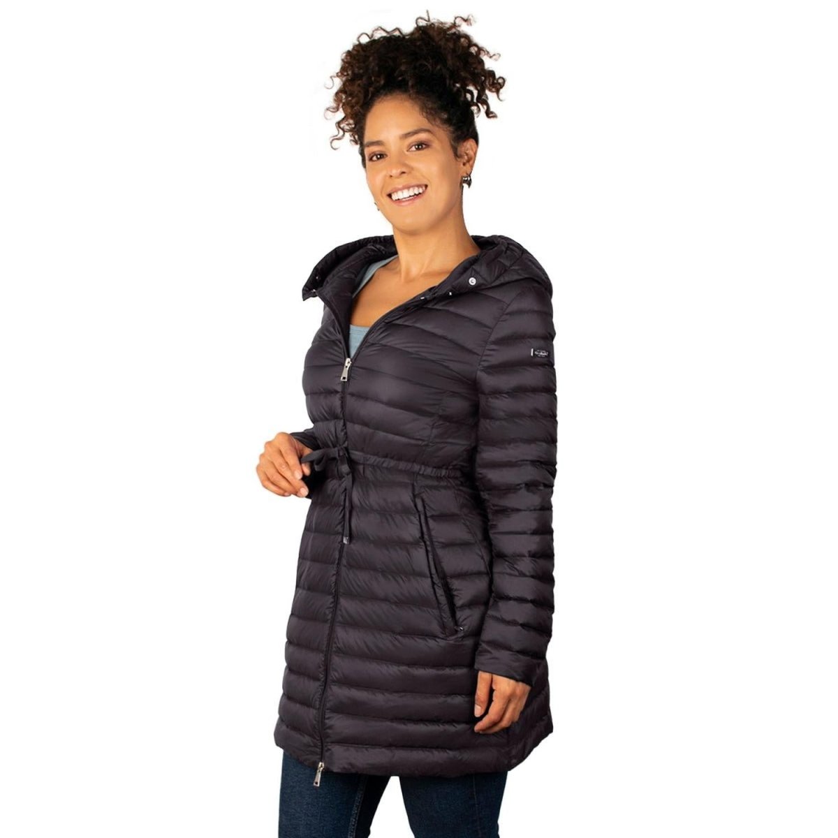 Chamarra Larga de Pluma Capitonada Con Bolsa para Empacar Greenlander Mujer - Greenlander