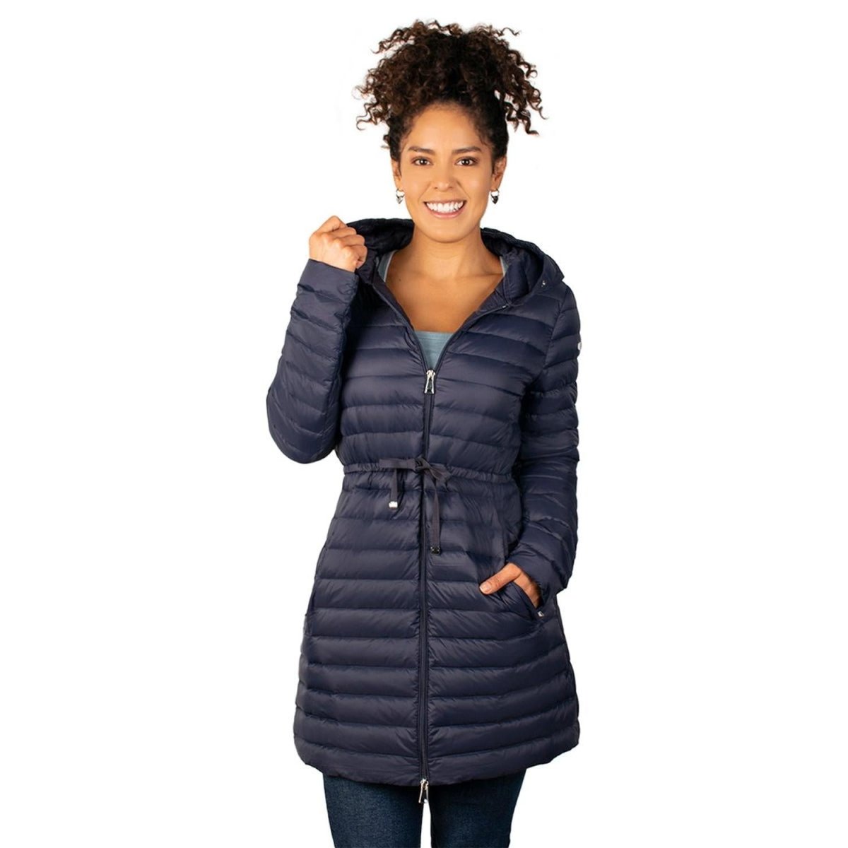 Chamarra Larga de Pluma Capitonada Con Bolsa para Empacar Greenlander Mujer - Greenlander