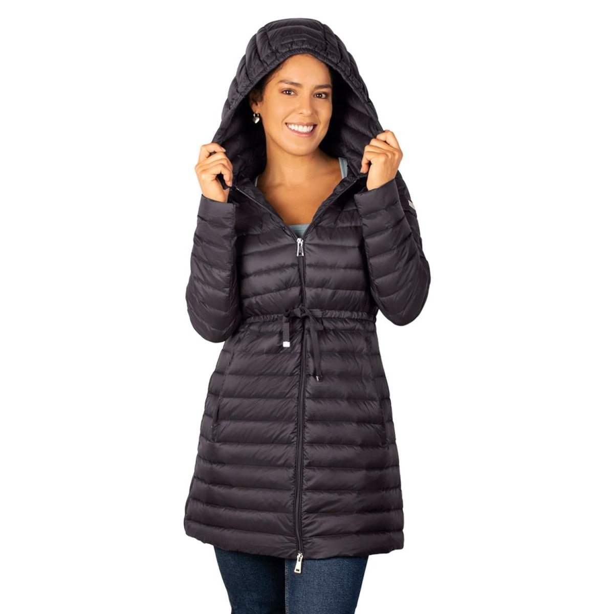 Chamarra Larga de Pluma Capitonada Con Bolsa para Empacar Greenlander Mujer - Greenlander
