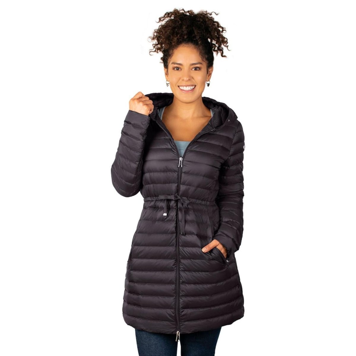 Chamarra Larga de Pluma Capitonada Con Bolsa para Empacar Greenlander Mujer - Greenlander