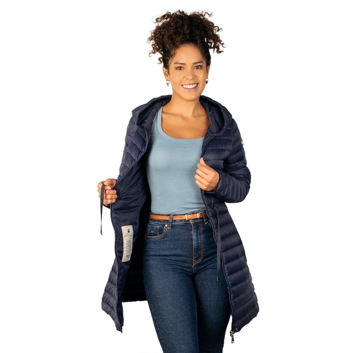 Chamarra Larga de Pluma Capitonada Con Bolsa para Empacar Greenlander Mujer - Greenlander