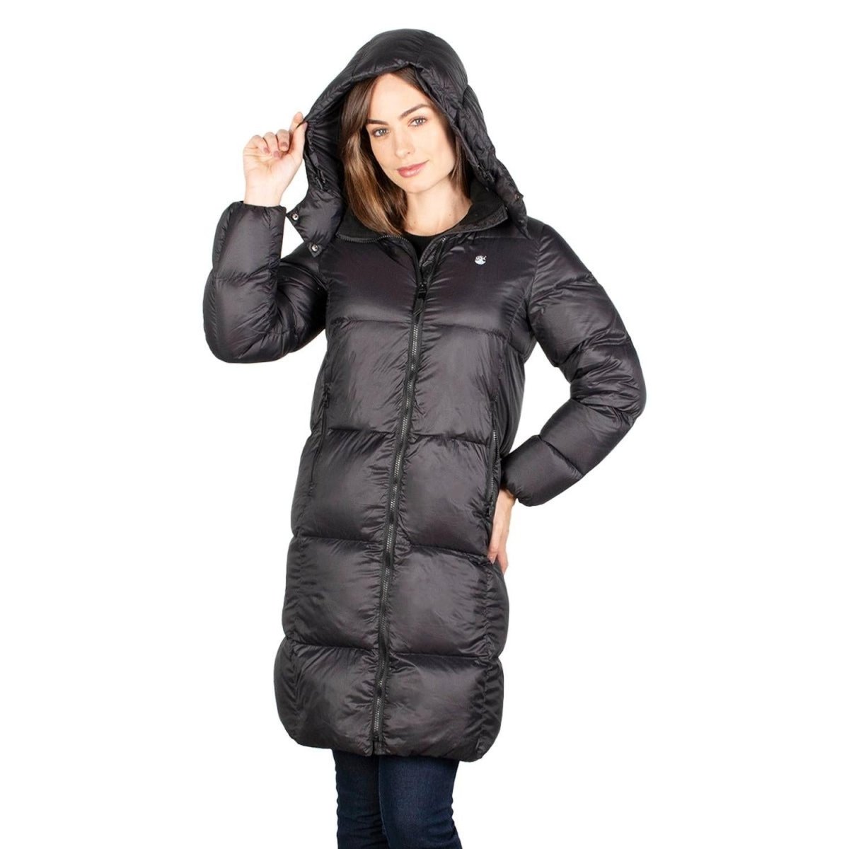 Chamarra Larga De Pluma Capitonada Mujer Premium - Greenlander